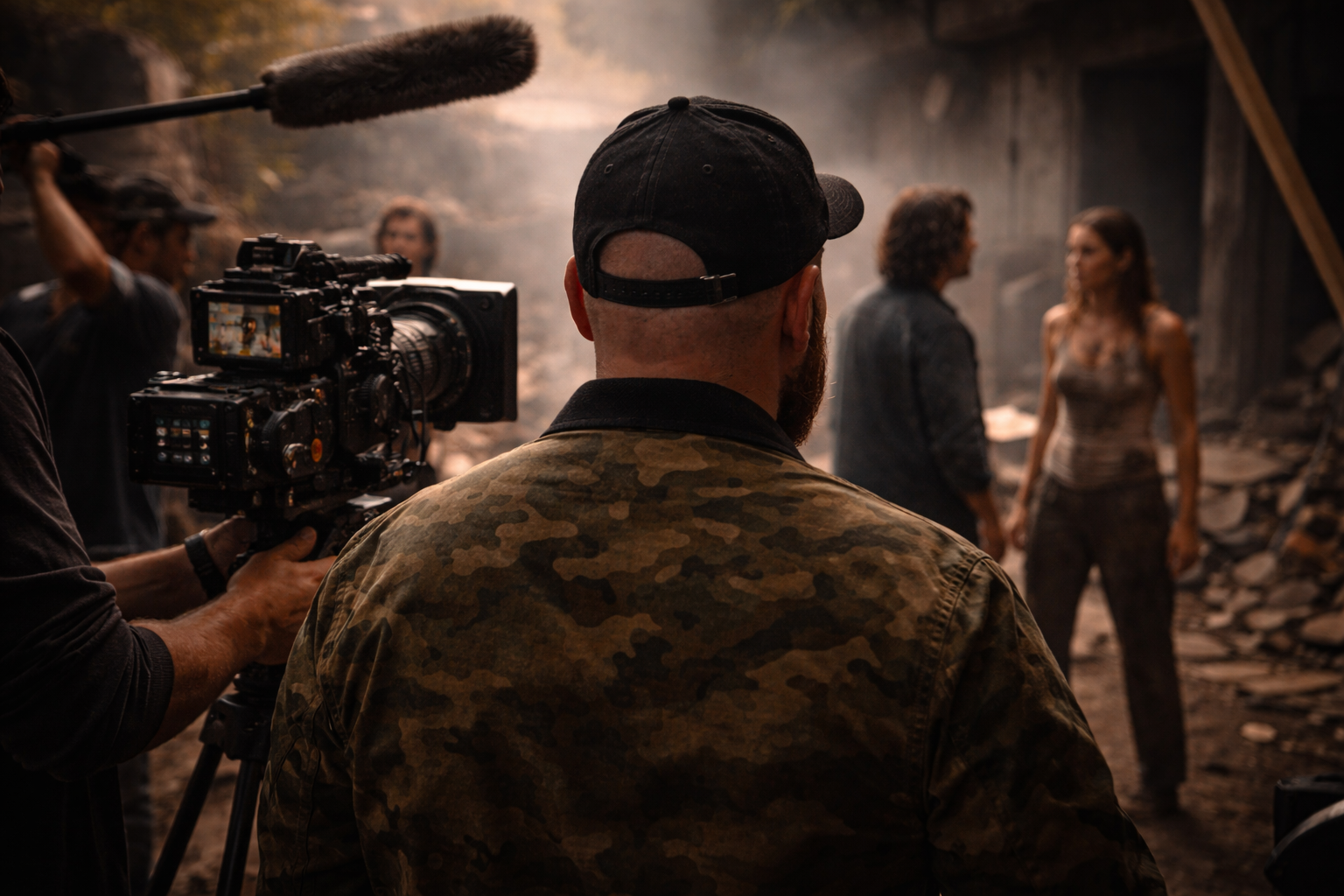 Kenny directing on location