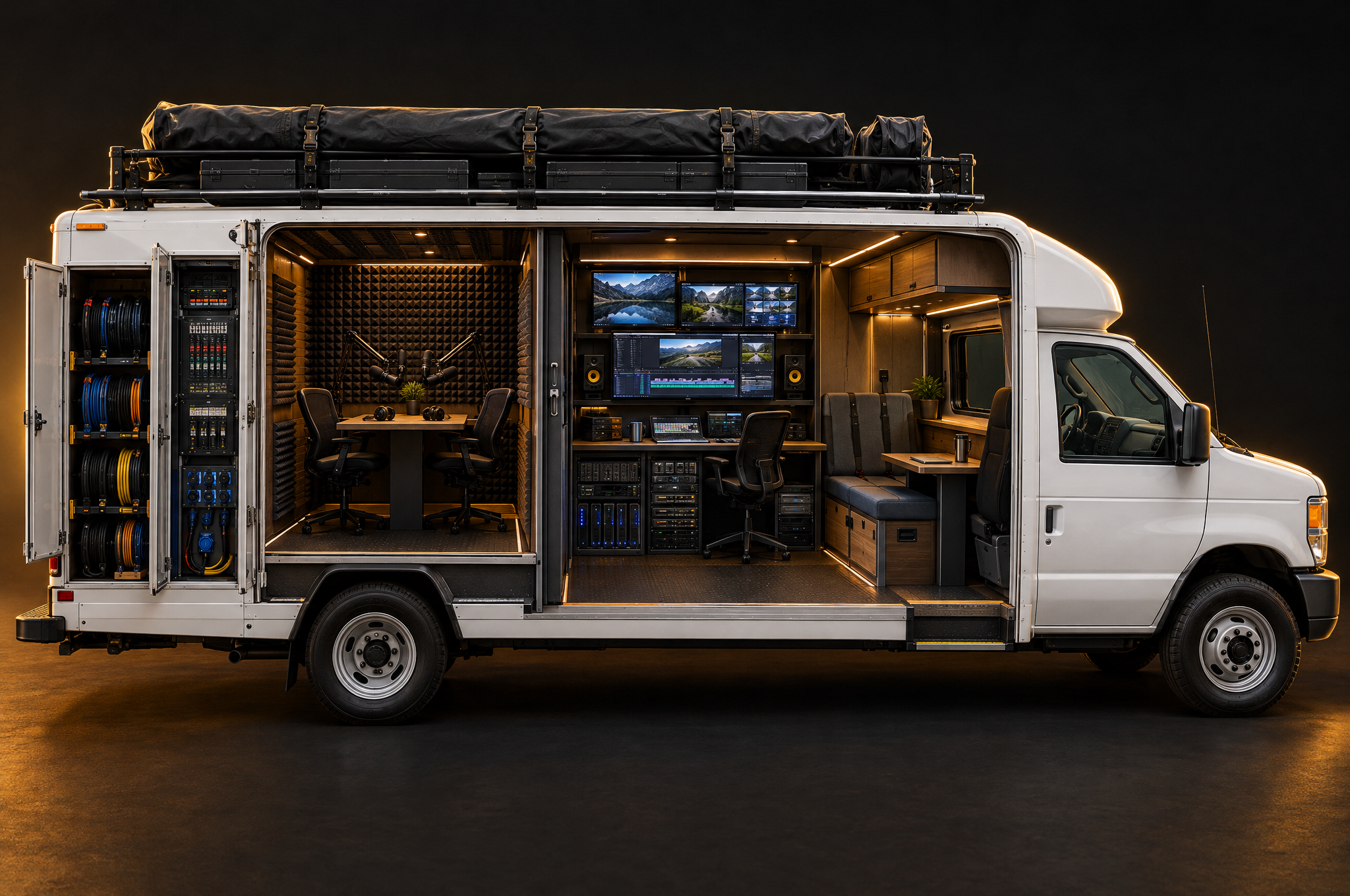 Cutaway of the Ford E-450 production office